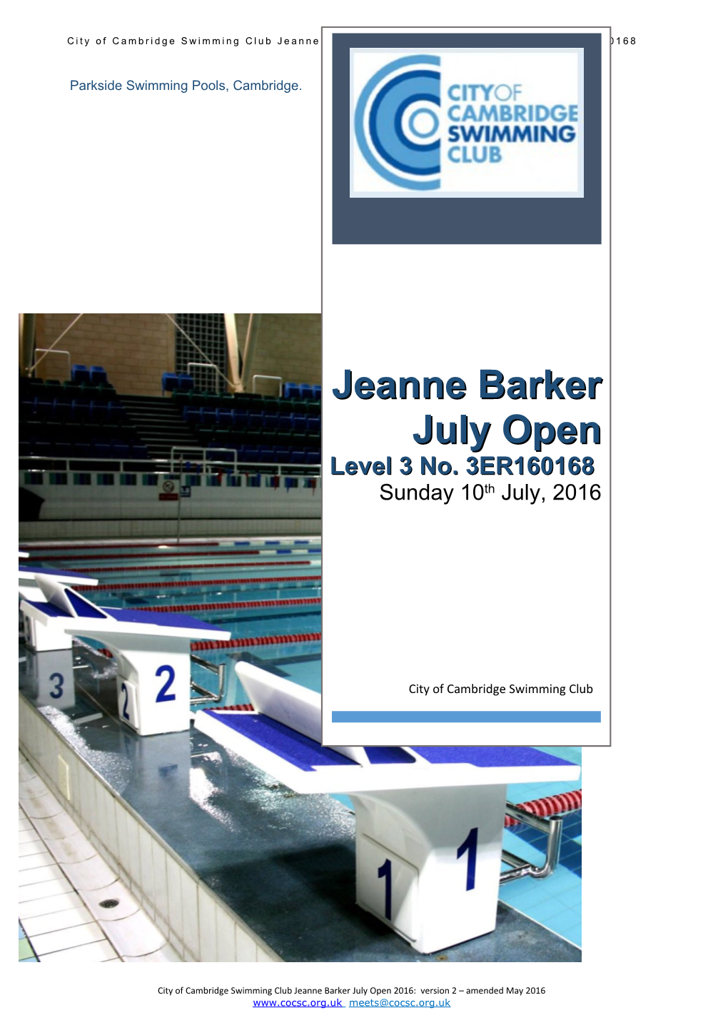 Jeanne Barker July Open 2016