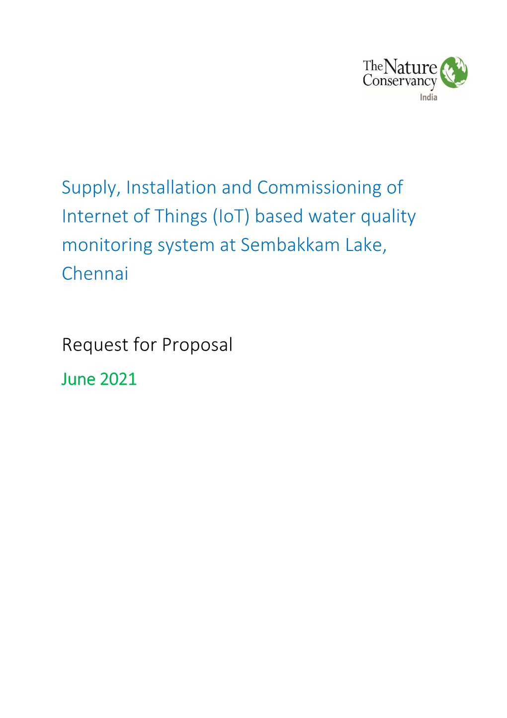 Request for Proposal for Development of Nature