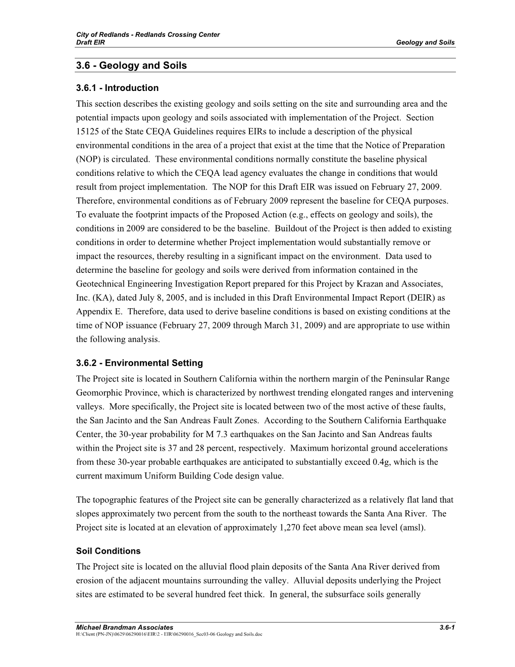 3.6 - Geology and Soils