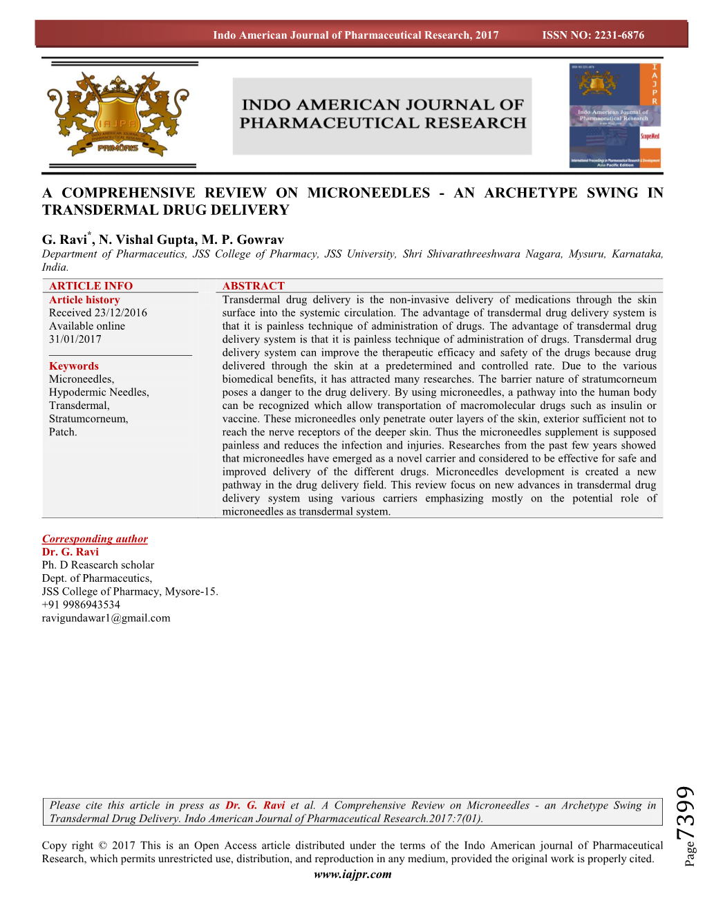 An Archetype Swing in Transdermal Drug Delivery