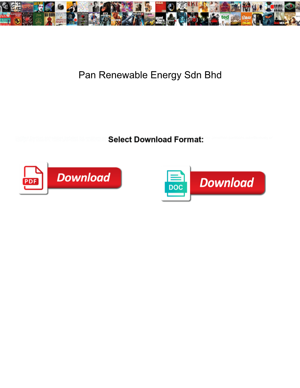 Pan Renewable Energy Sdn Bhd