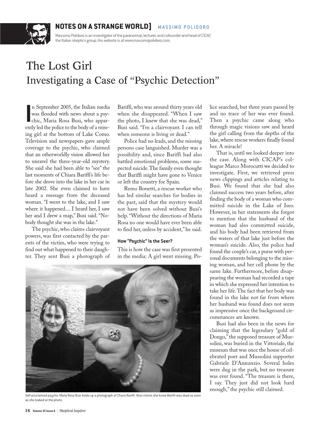 The Lost Girl Investigating a Case of “Psychic Detection”