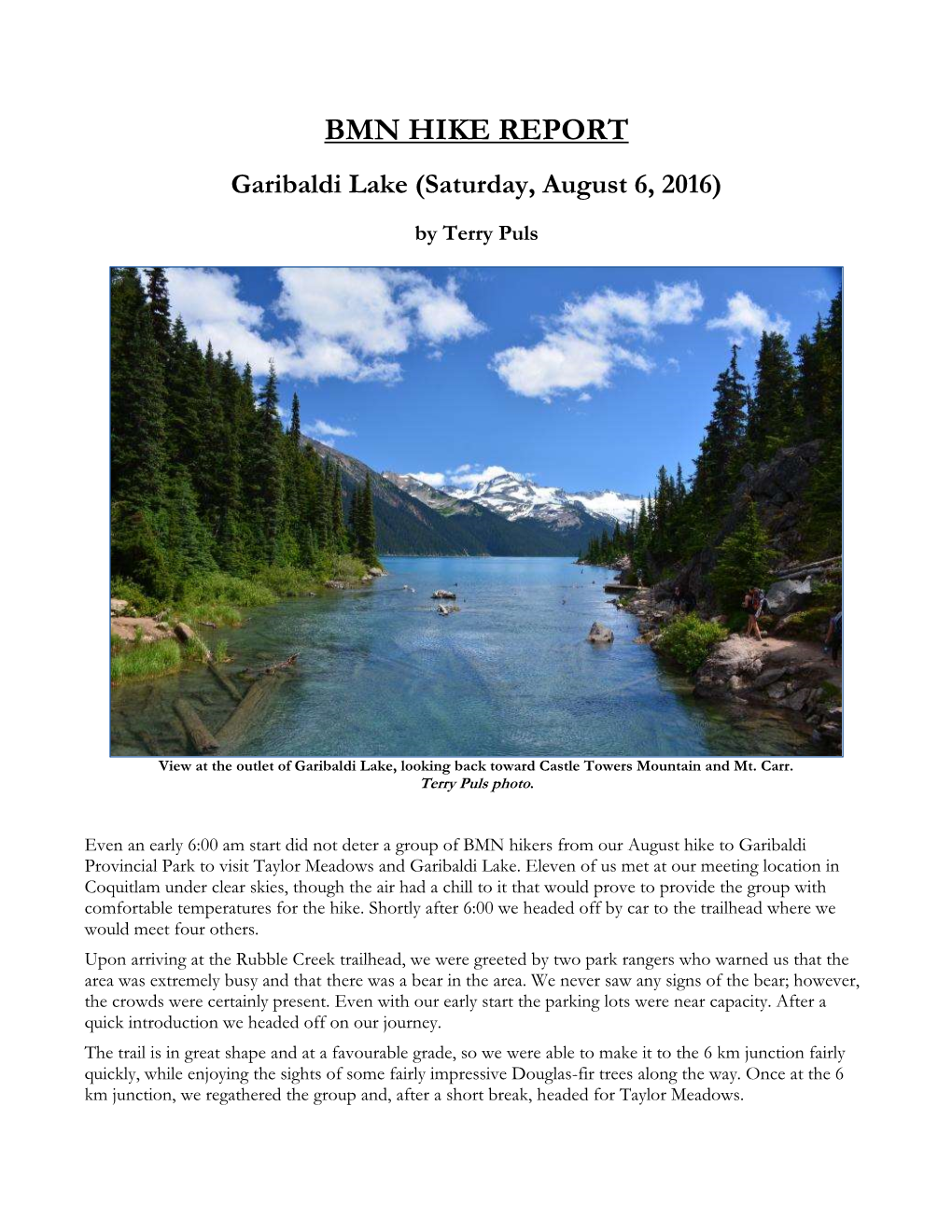 Garibaldi Lake (Saturday, August 6, 2016)
