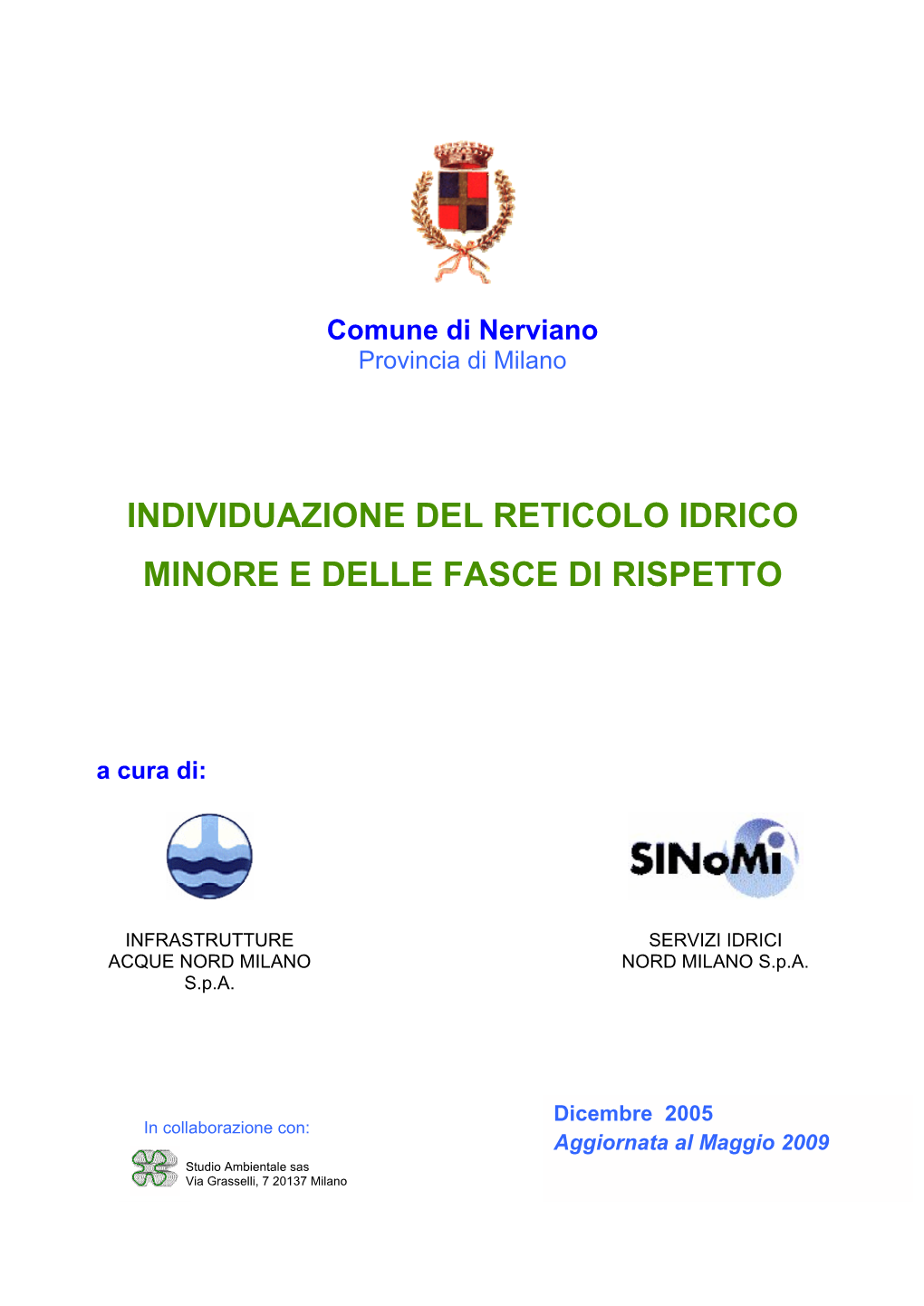 Individuazione Reticolo Idrico Minore E Fascie Di Rispetto