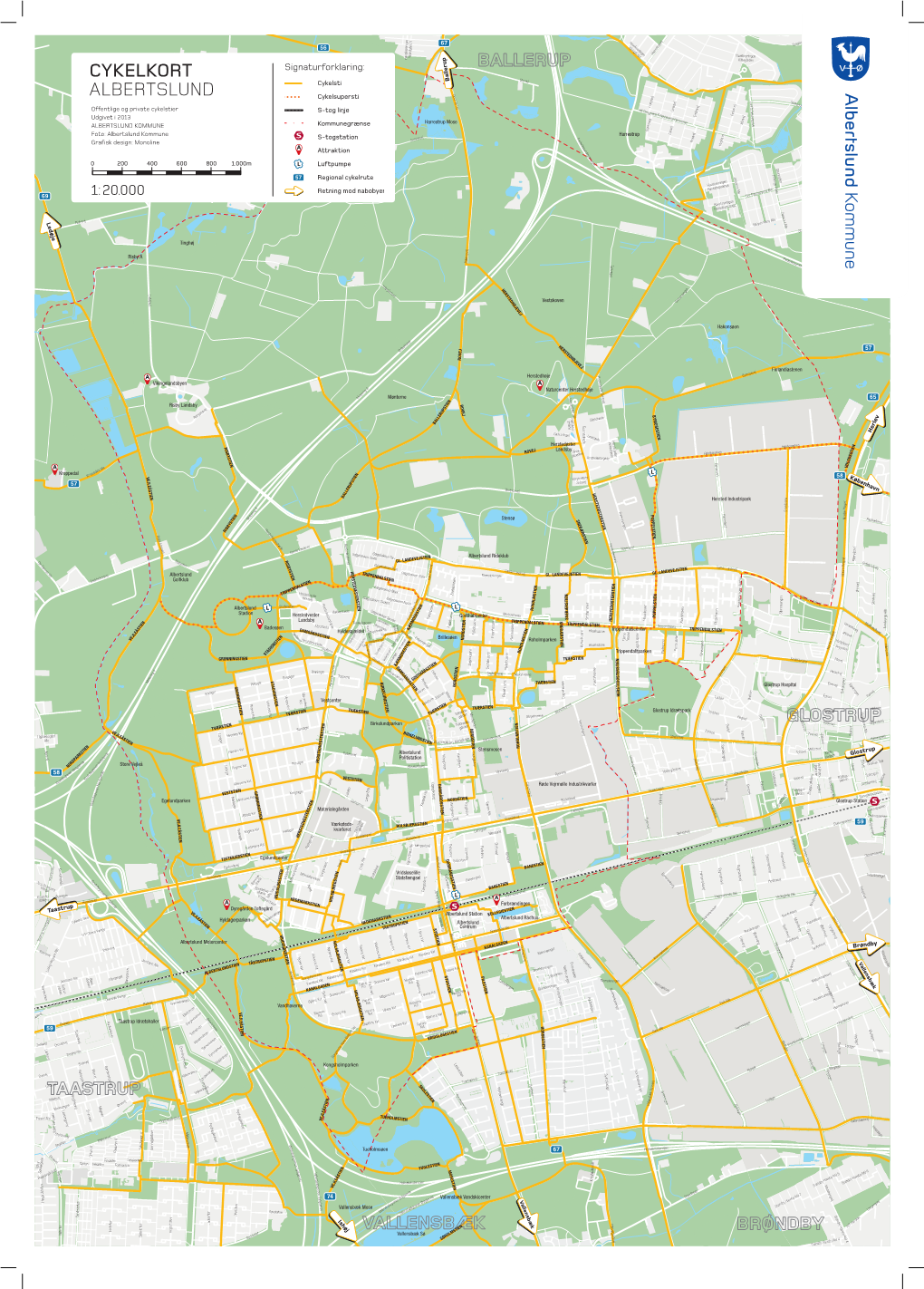 Cykelkort Albertslund Kommune Mod Ballerup