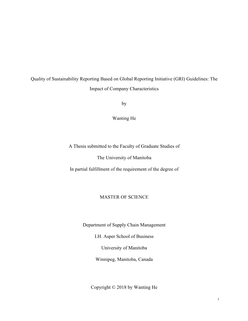 Quality of Sustainability Reporting Based on Global Reporting Initiative (GRI) Guidelines: The