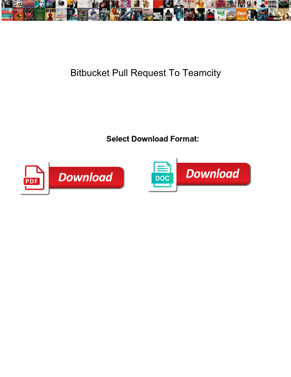 Bitbucket Pull Request to Teamcity