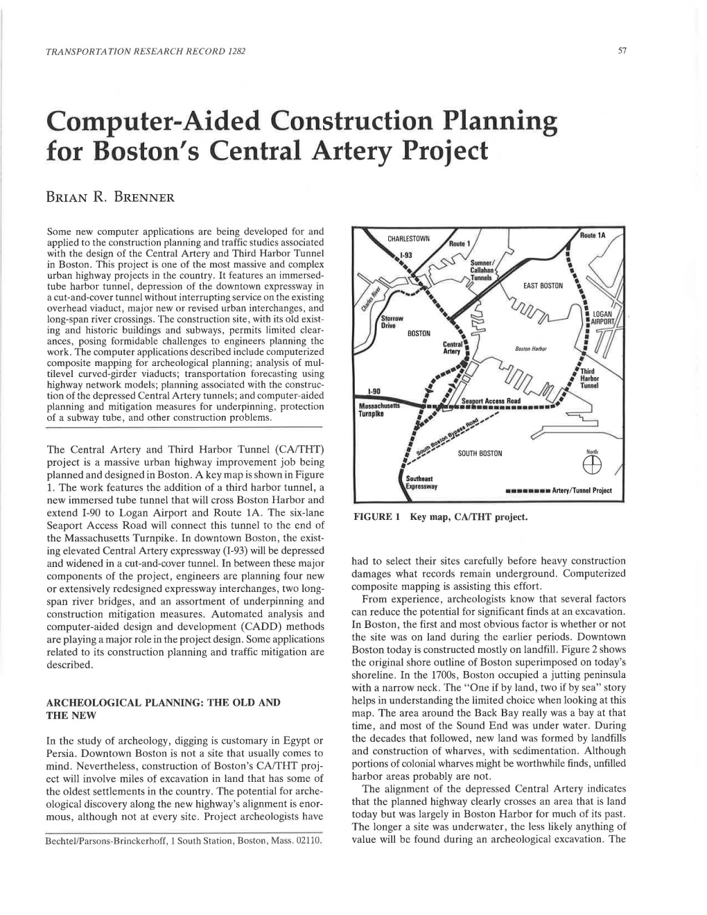 Computer-Aided Construction Planning for Boston's Central Artery Project