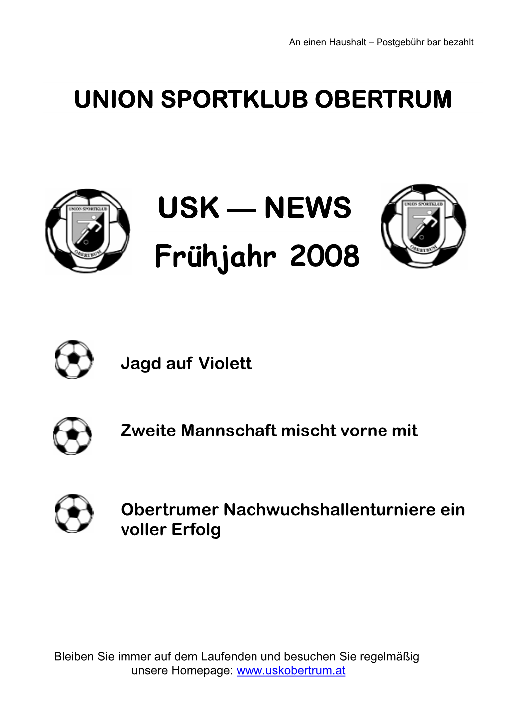 USK NEWS Frühjahr 2008