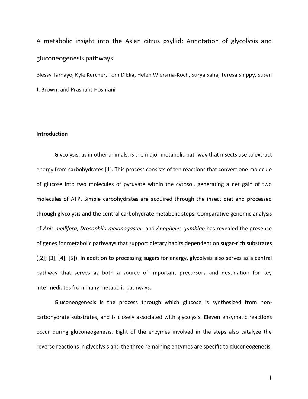 Annotation of Glycolysis and Gluconeogenesis Pathways