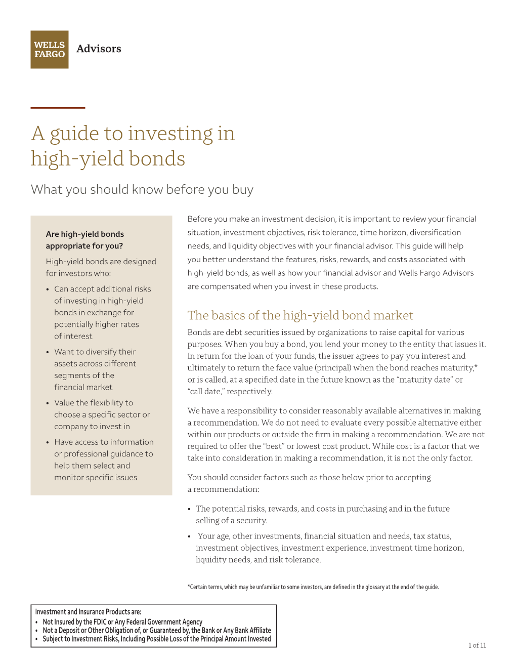 A Guide to Investing in High-Yield Bonds What You Should Know Before You Buy