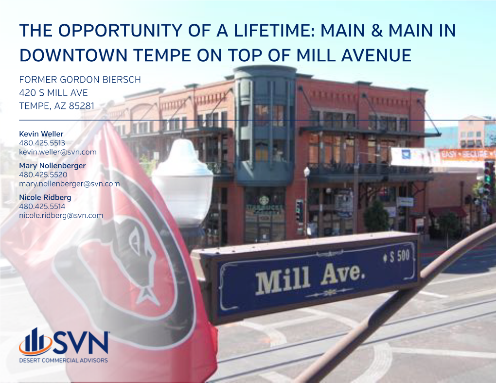 Prominent Mill Avenue Location for Lease