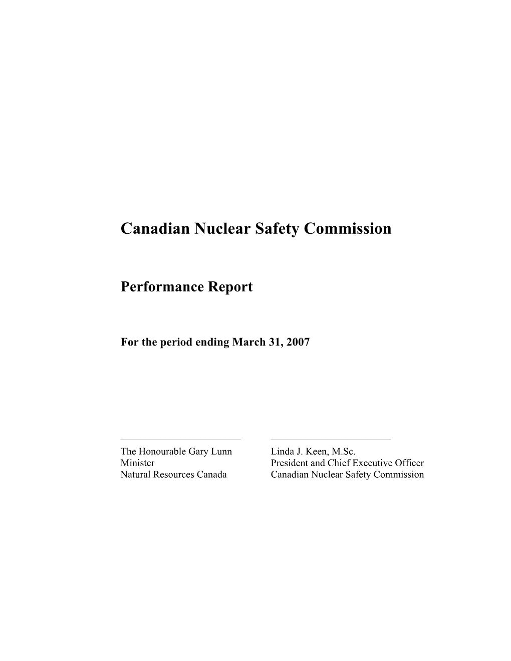 Canadian Nuclear Safety Commission