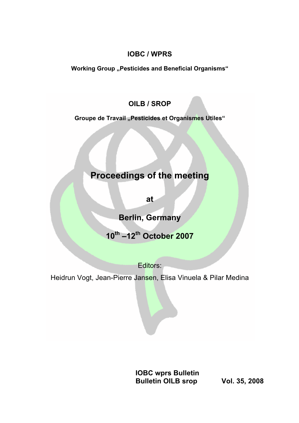 Proceedings of the Meeting