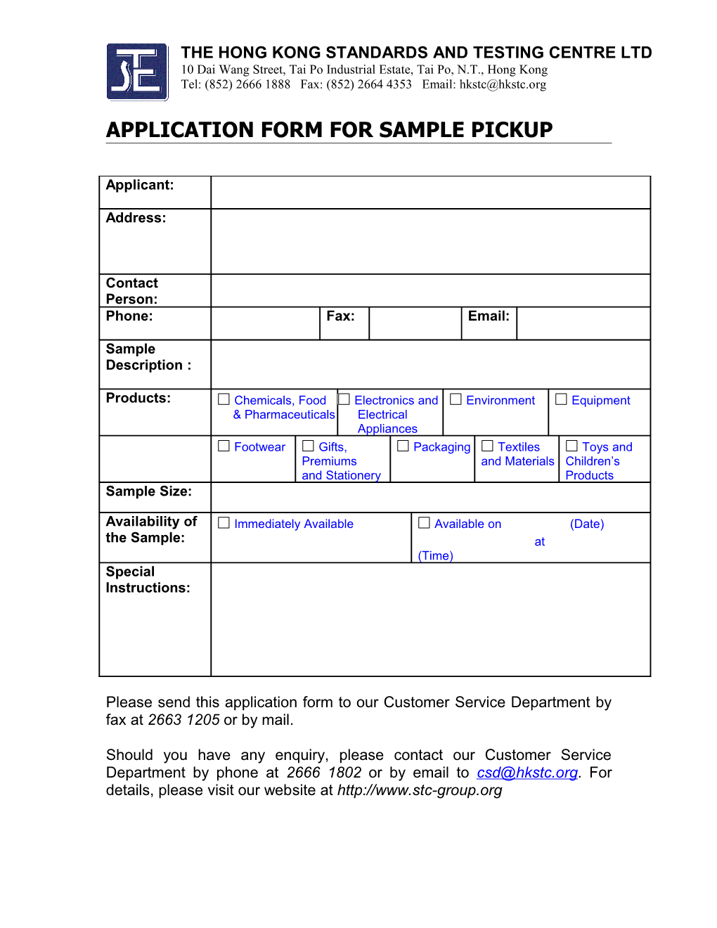 Quotation Enquiry Form