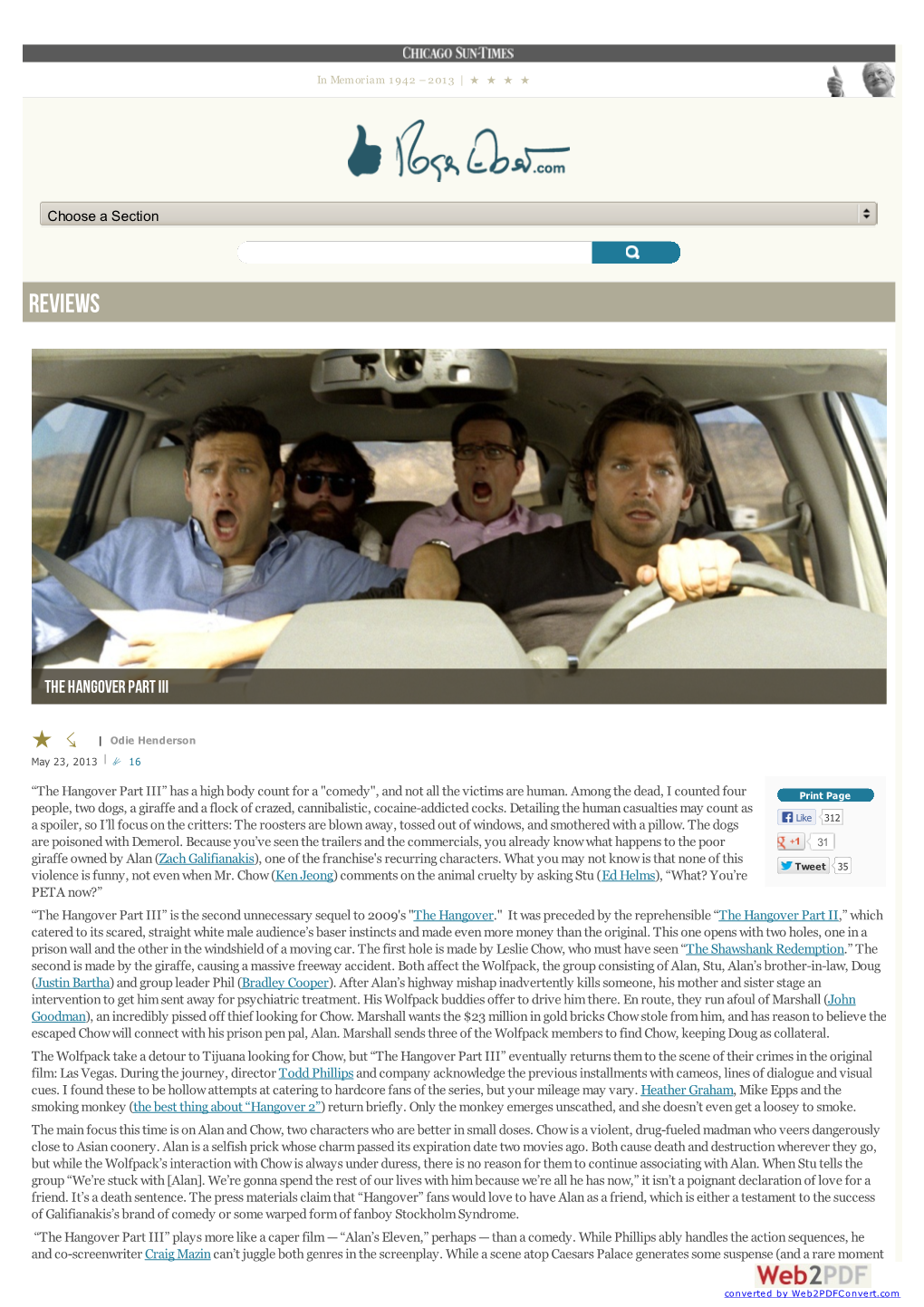 The Hangover Part III Movie Review (2013) | Roger Ebert