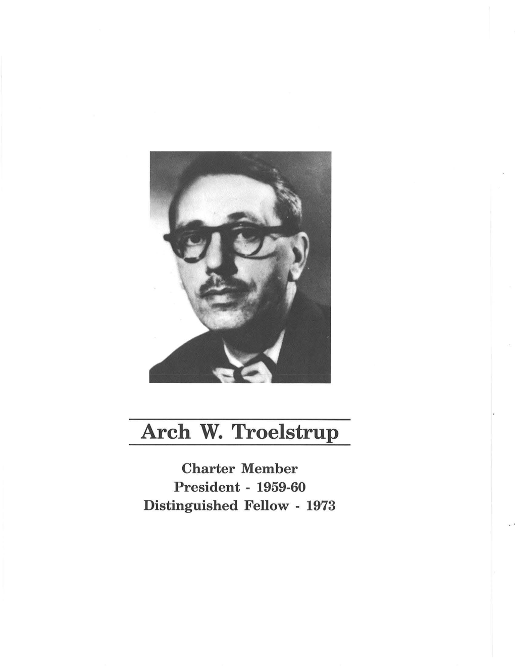 Arch W. Troelstrup