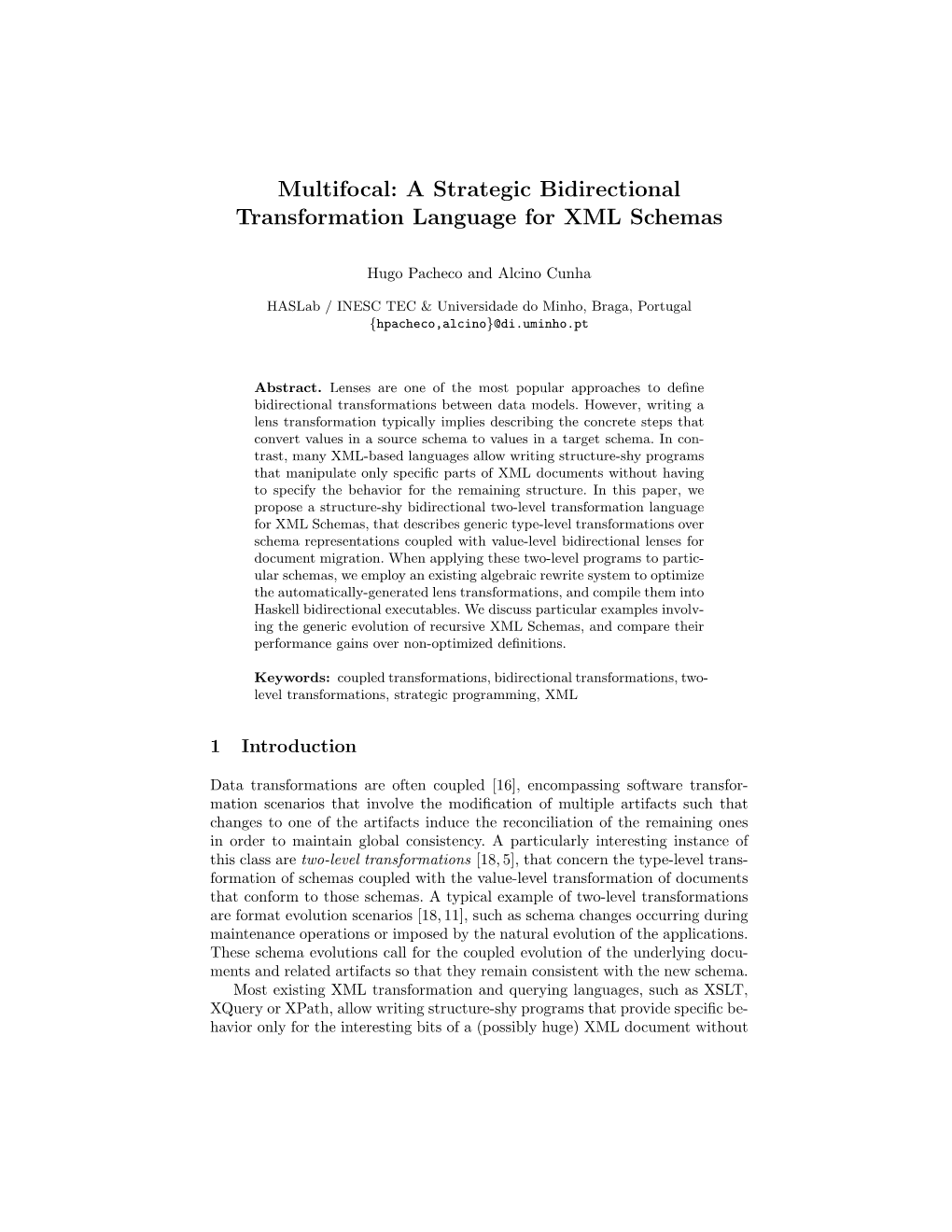 Multifocal: a Strategic Bidirectional Transformation Language for XML Schemas