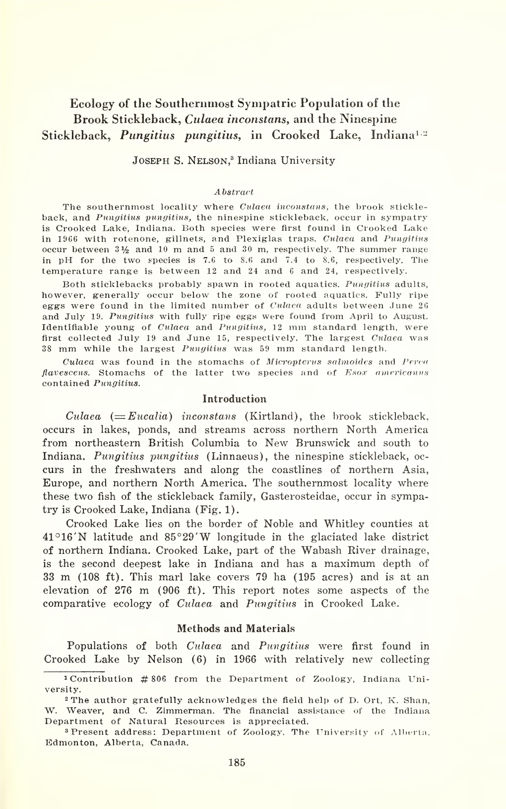 Proceedings of the Indiana Academy of Science