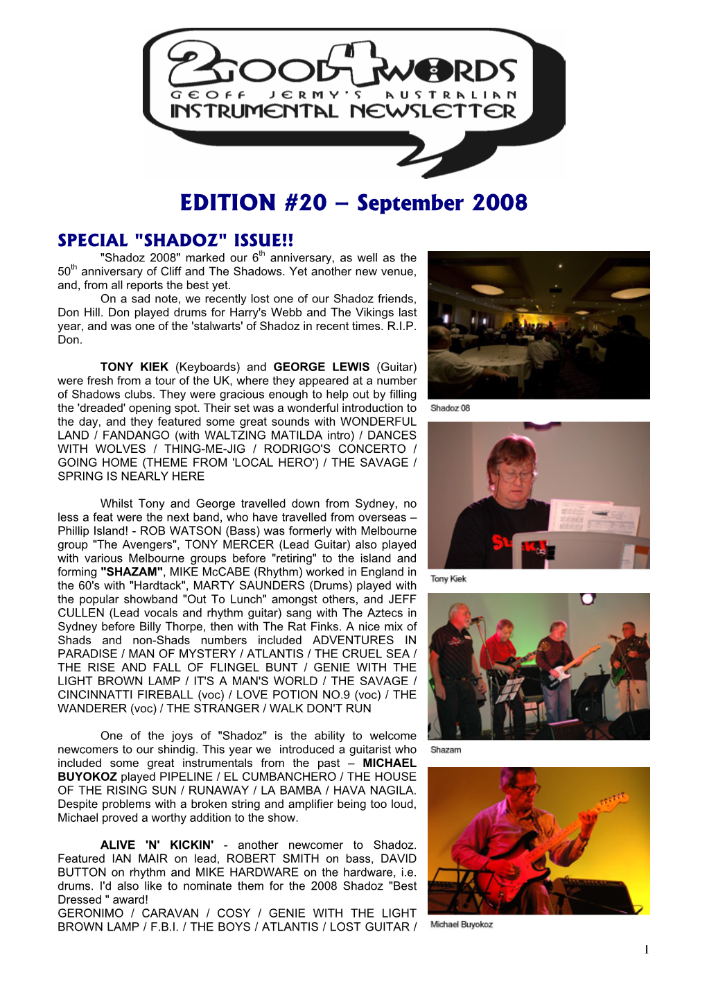 Instrumental Newsletter