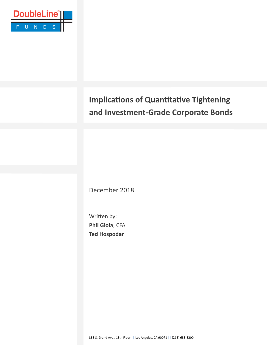 Implications of Quantitative Tightening and Investment-Grade Corporate Bonds