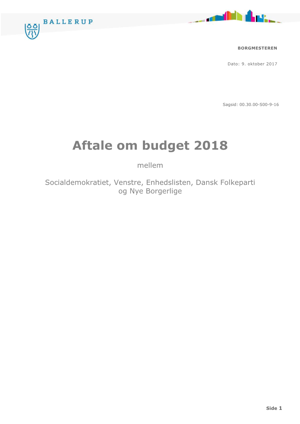 Aftale Om Budget 2018