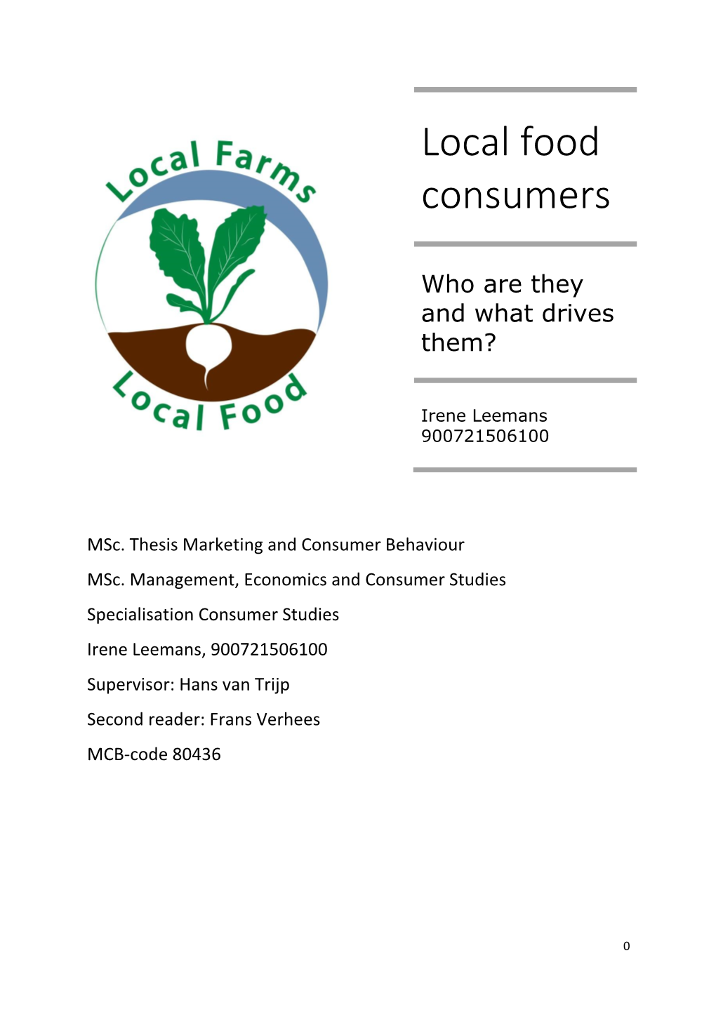 Local Food Consumers