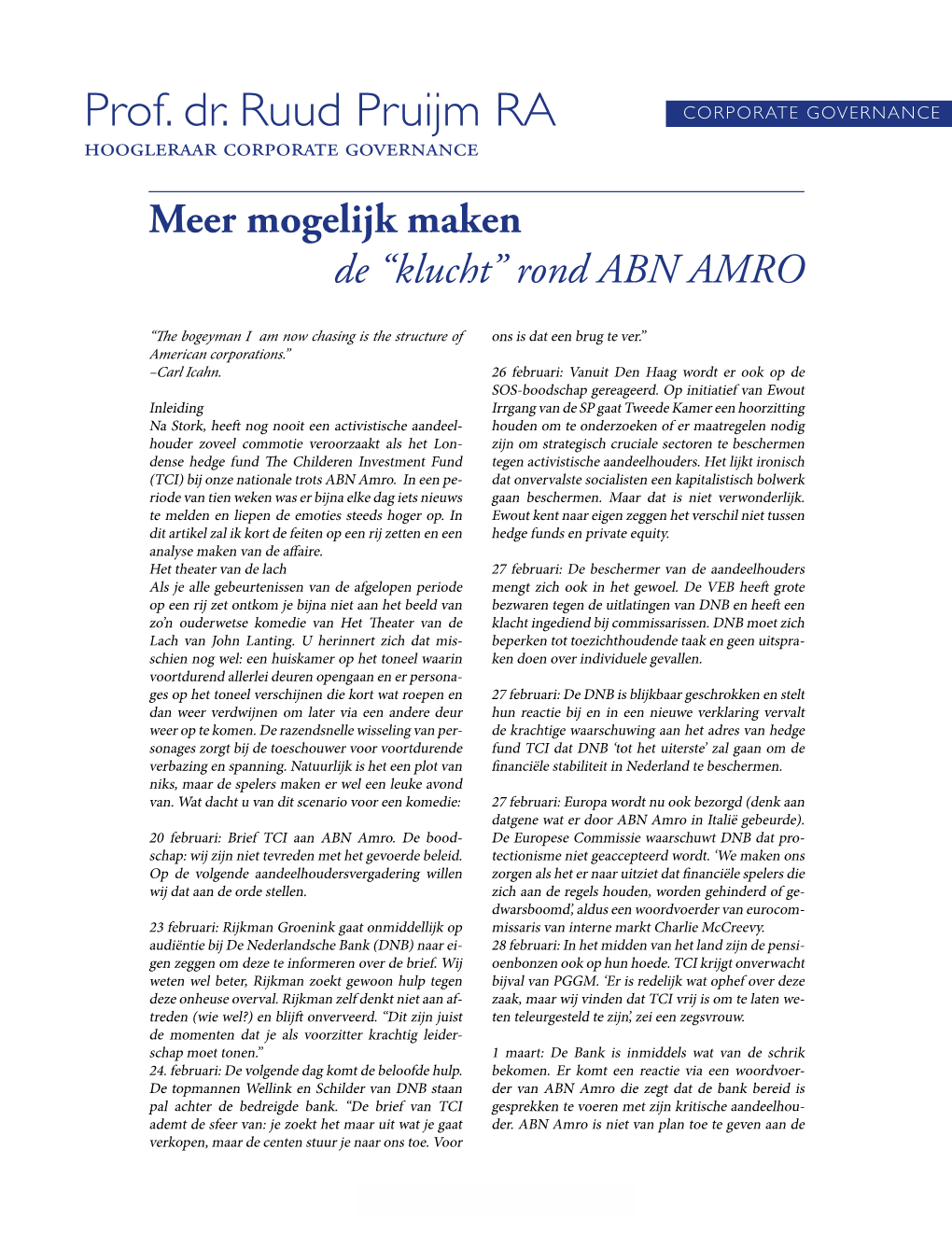 Artikel Ruud Pruijm E-Magazine Mei 2007 