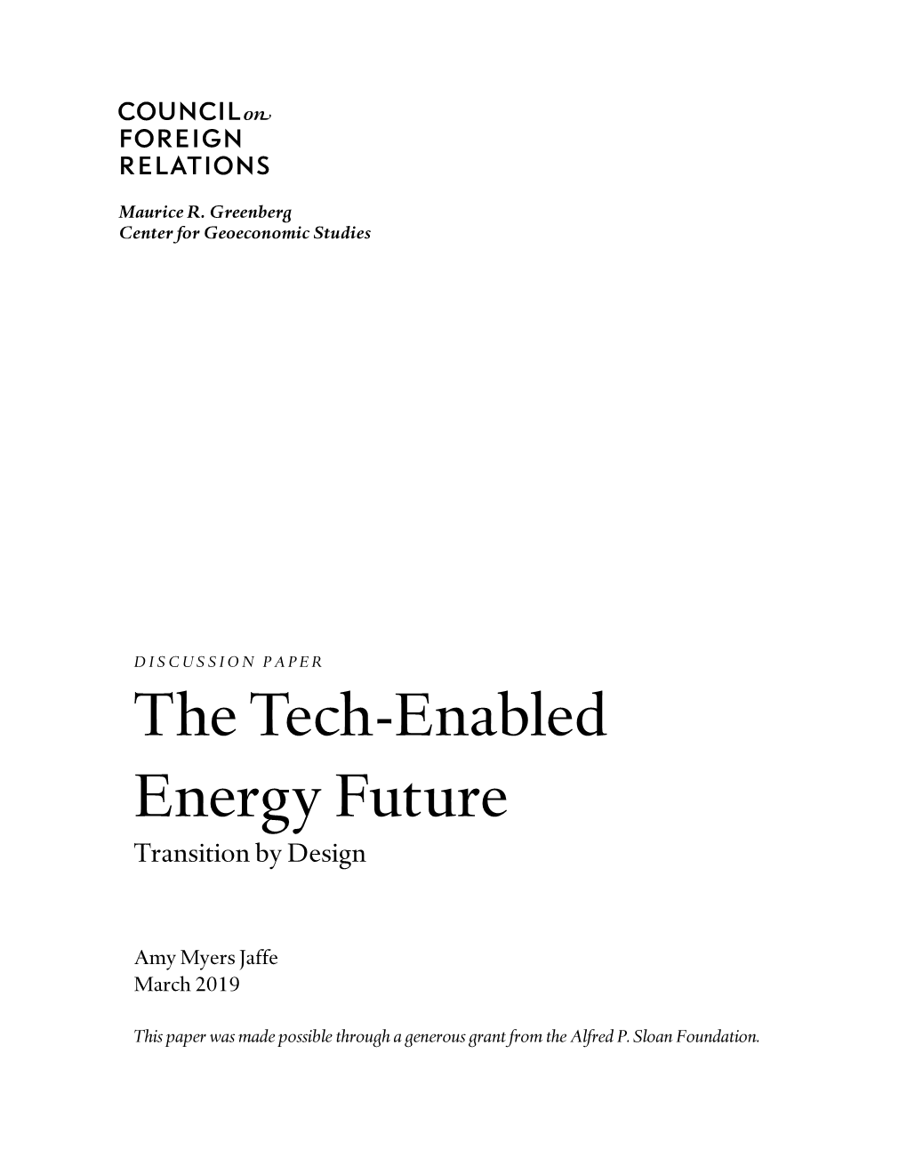 The Tech-Enabled Energy Future Transition by Design