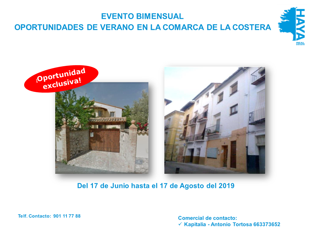 Evento Bimensual Oportunidades De Verano En La Comarca De La Costera