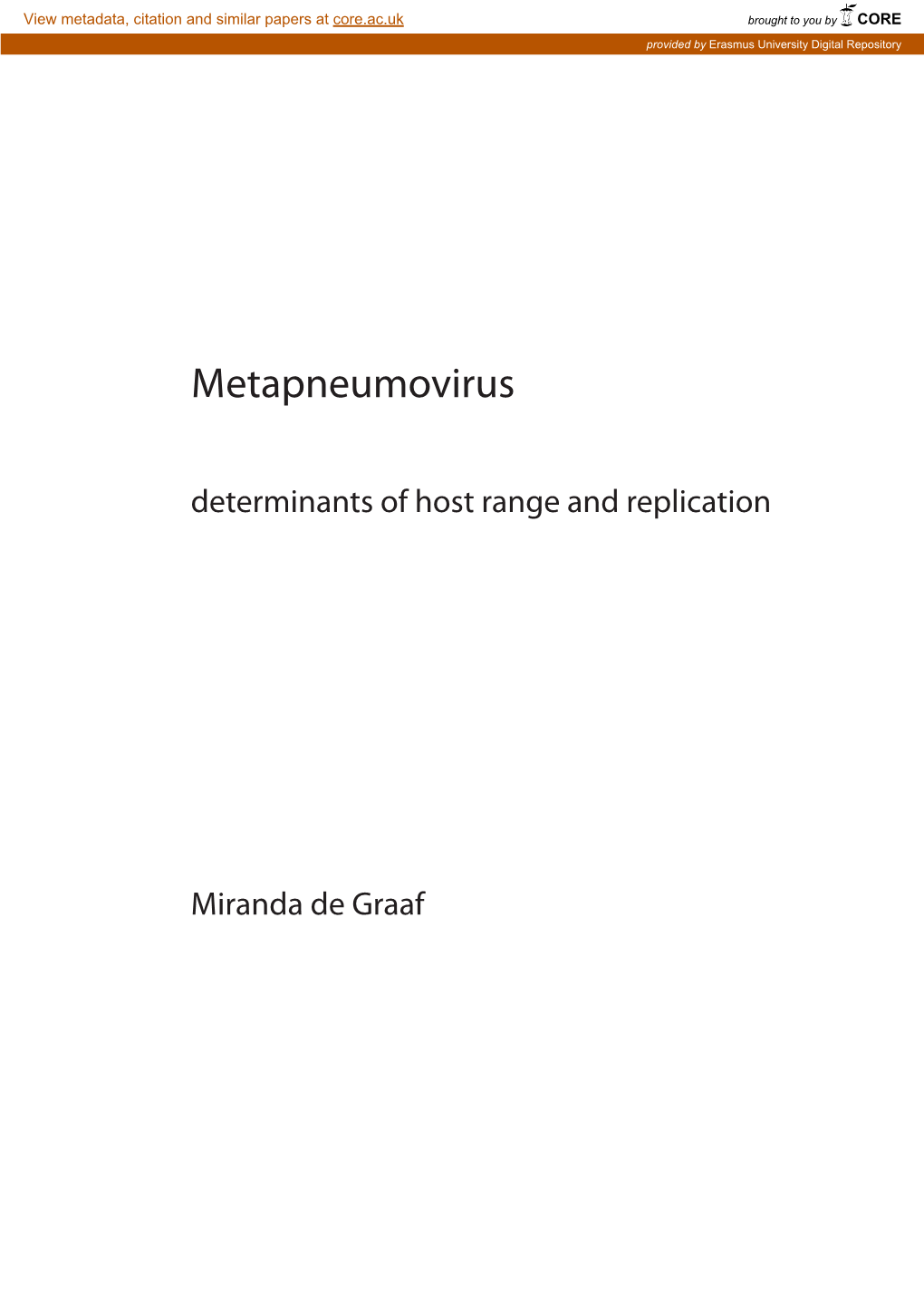 Metapneumovirus