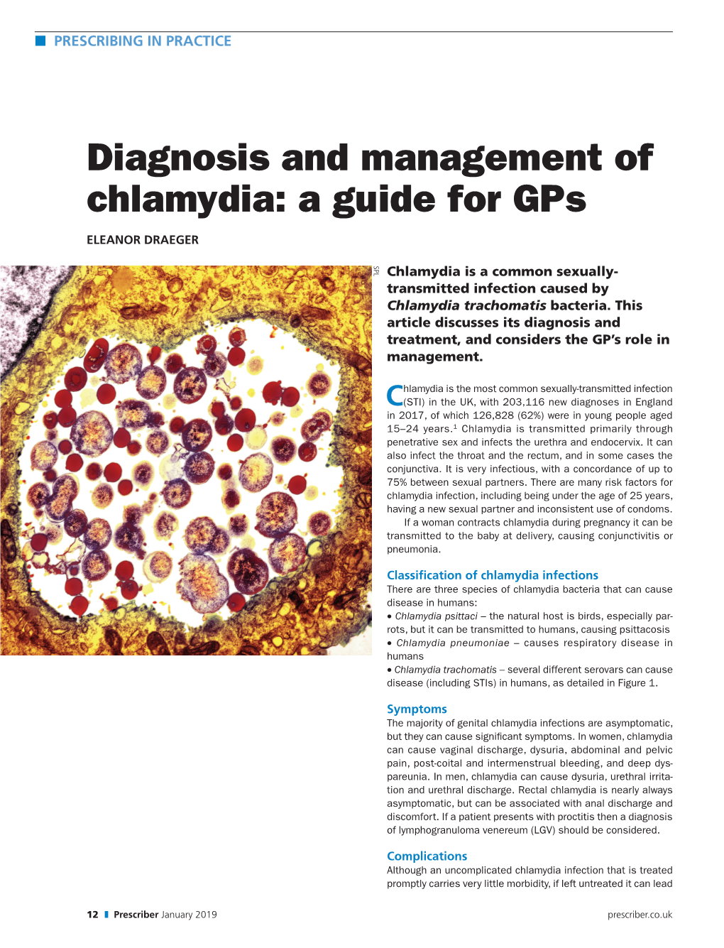 Diagnosis and Management of Chlamydia: a Guide for Gps