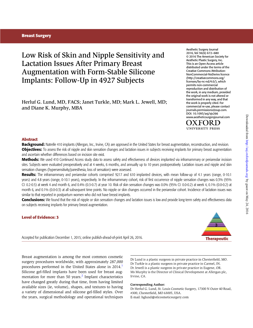 Low Risk of Skin and Nipple Sensitivity and Lactation Issues