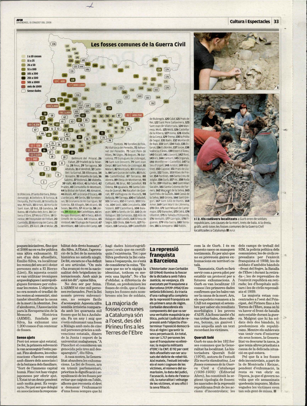 Les Fosses Comunes De La Guerra Civil ®O © , © 40 ® La Majoria De