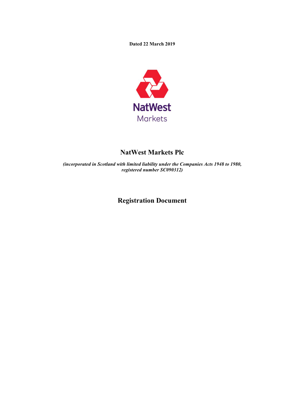 Natwest Markets Plc Registration Document