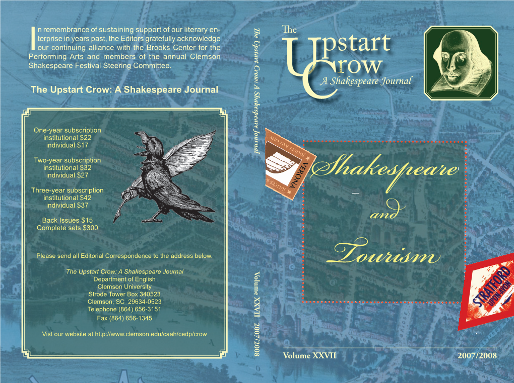 The Upstart Crow: a Shakespeare Journal C