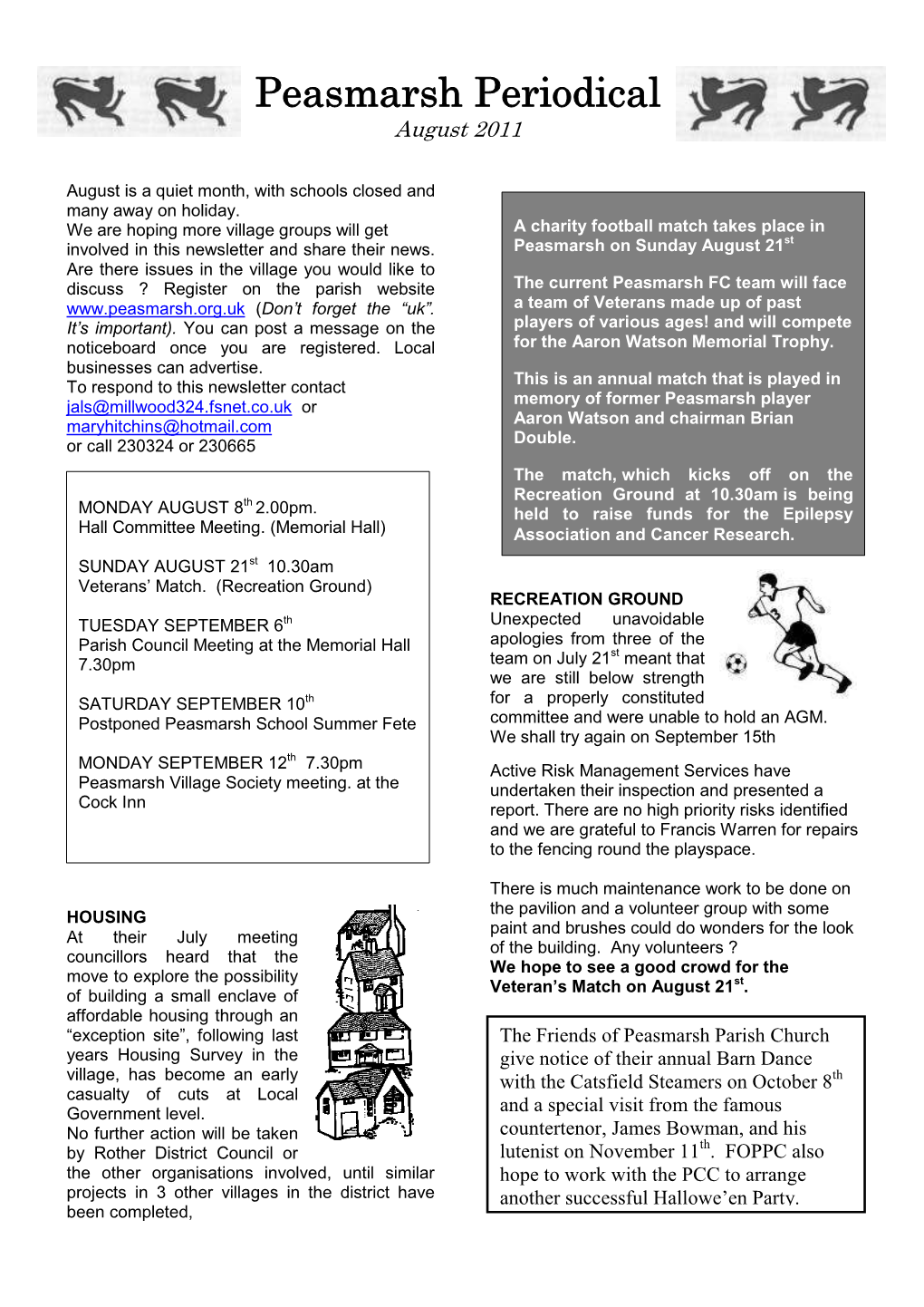 Peasmarsh Periodical August 2011