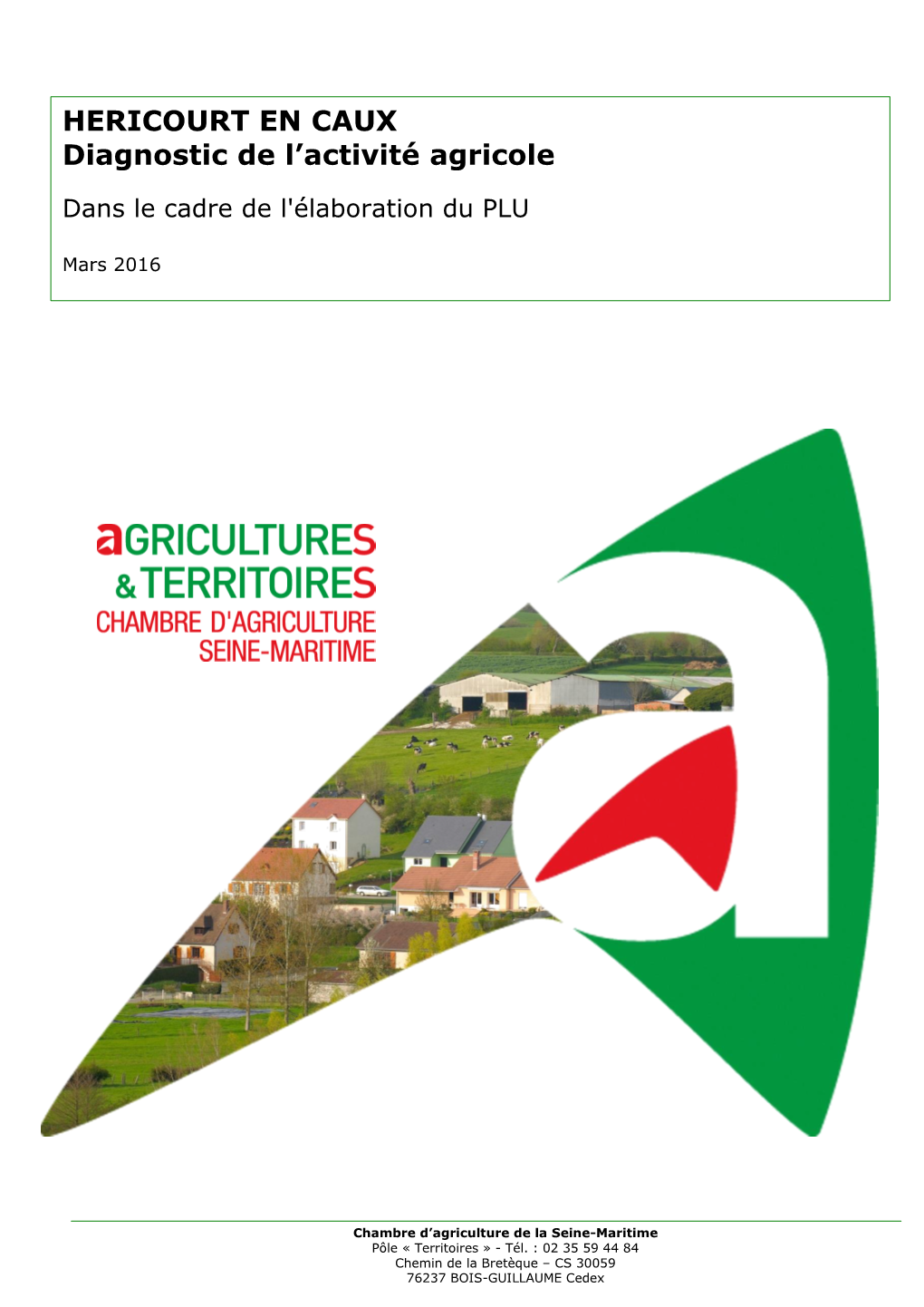 HERICOURT EN CAUX Diagnostic De L'activité Agricole