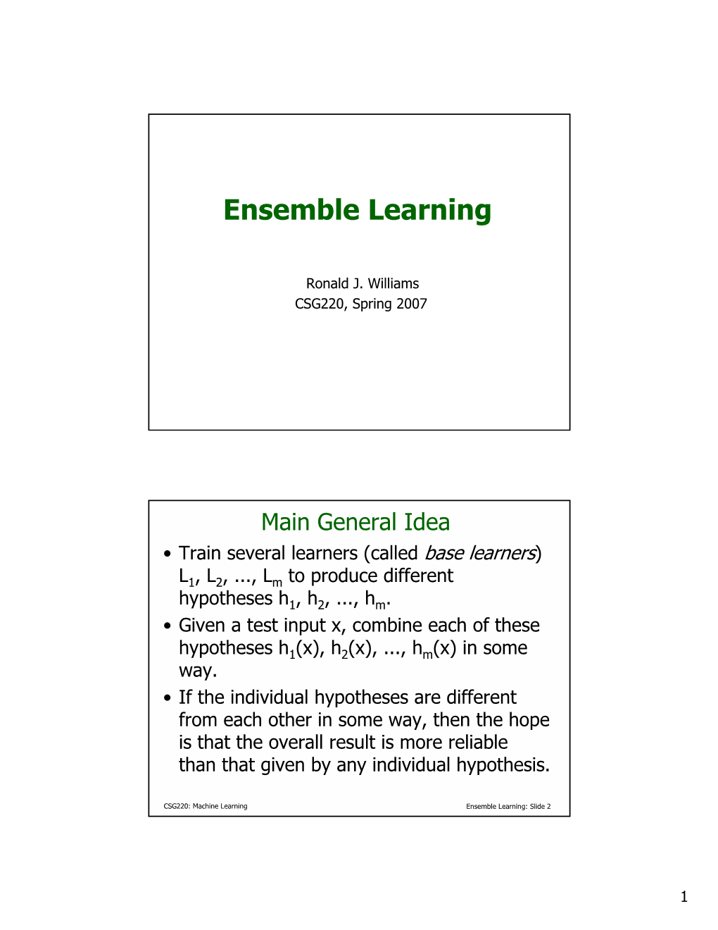 Ensemble Learning