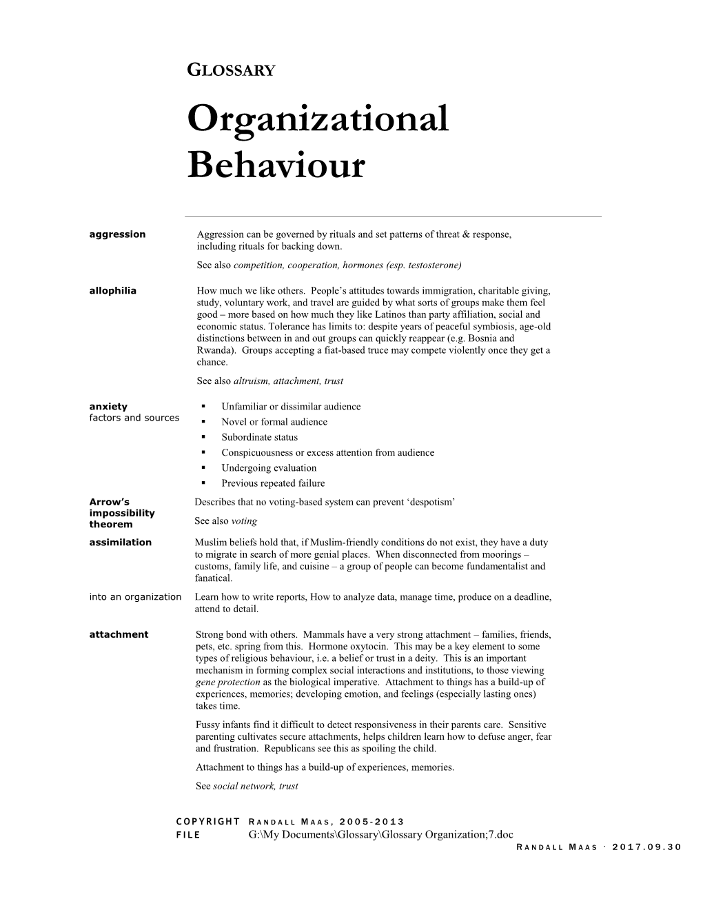 Organizational Behaviour