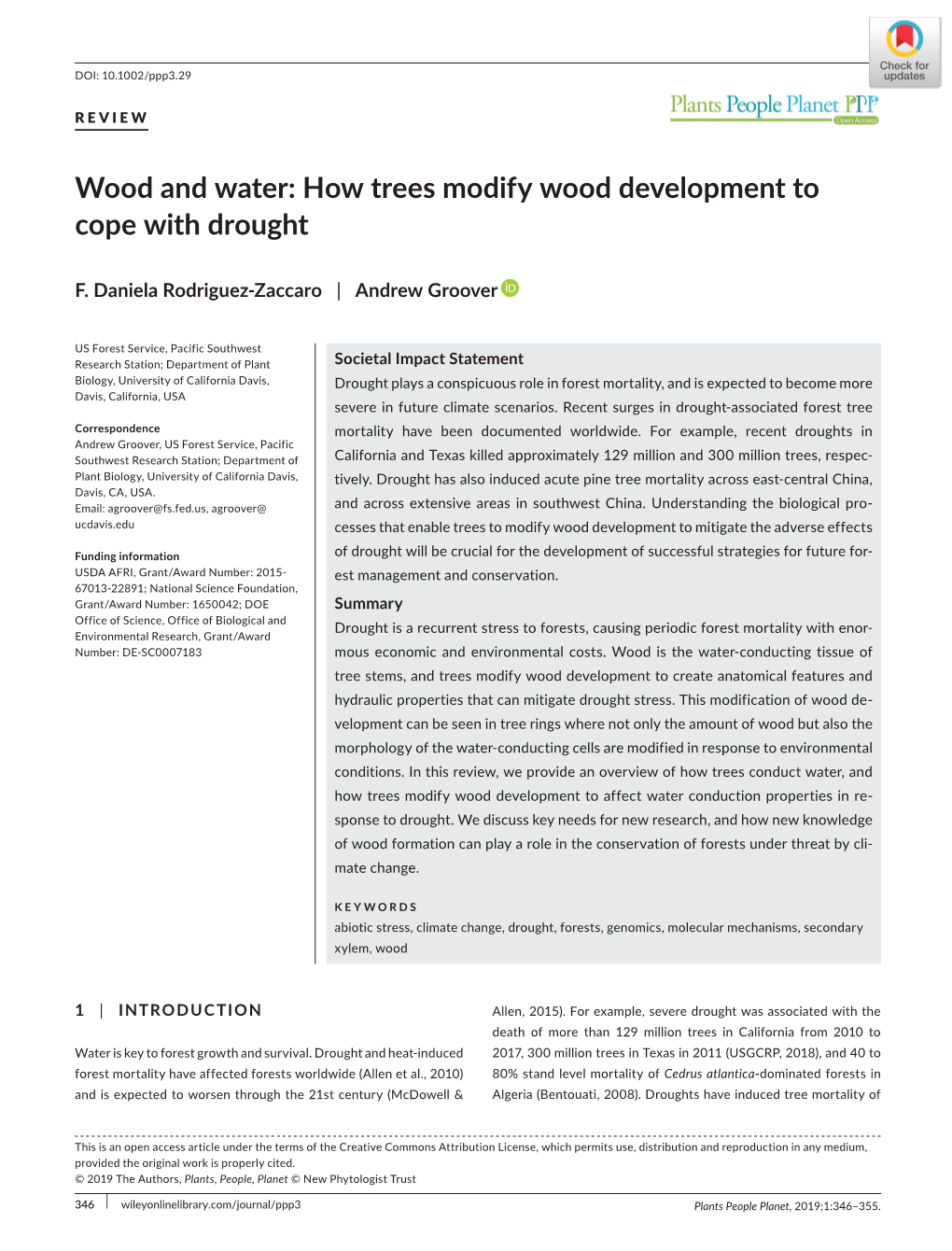 How Trees Modify Wood Development to Cope with Drought