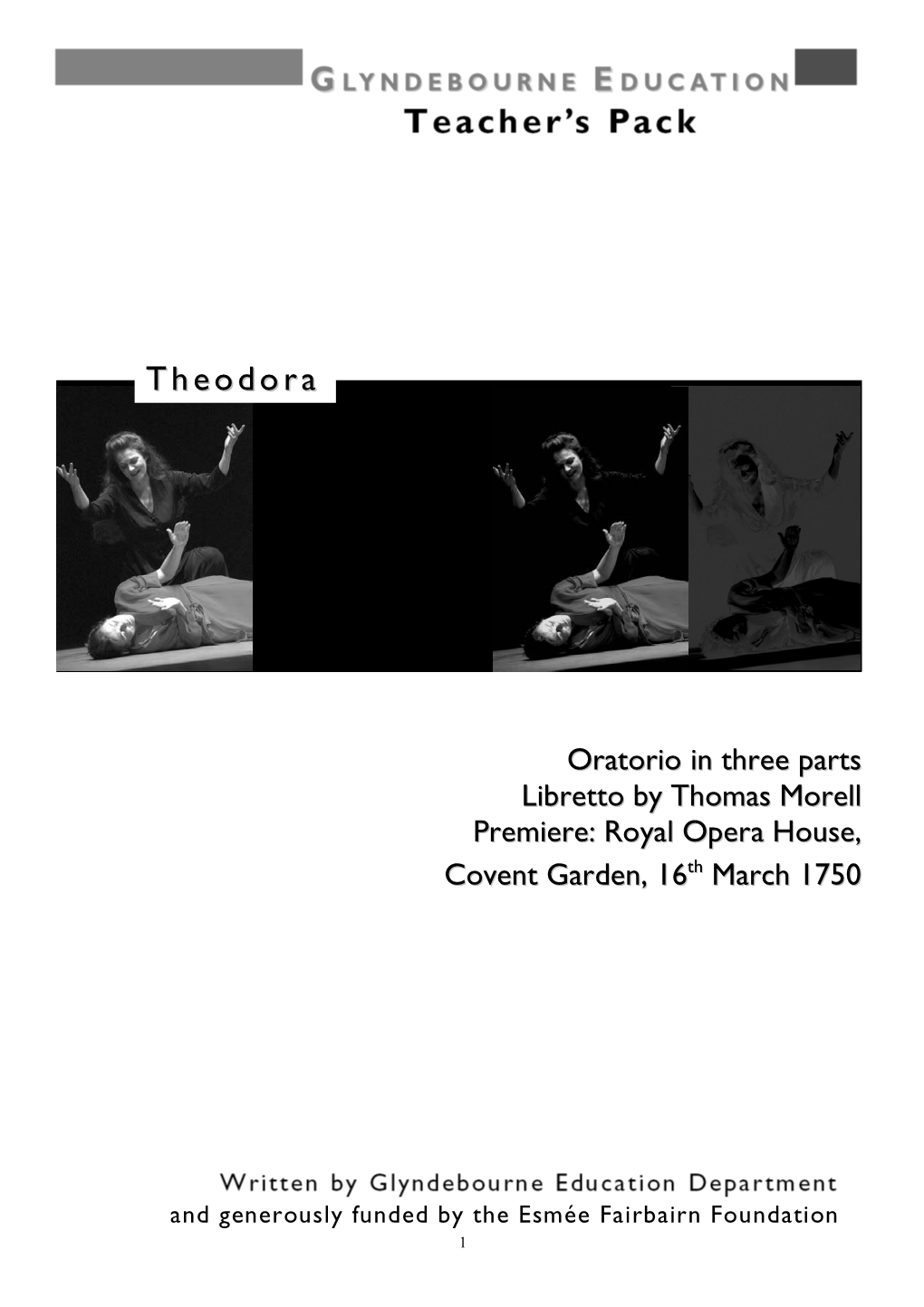 Theodora - It Would Be Useful for Your Students to Know Something of This Before the Workshop