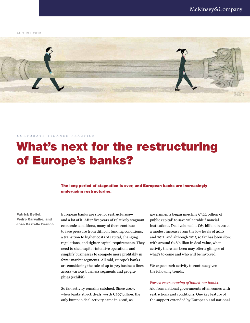 What's Next for the Restructuring of Europe's Banks?