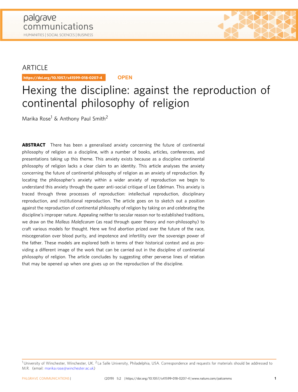 Against the Reproduction of Continental Philosophy of Religion