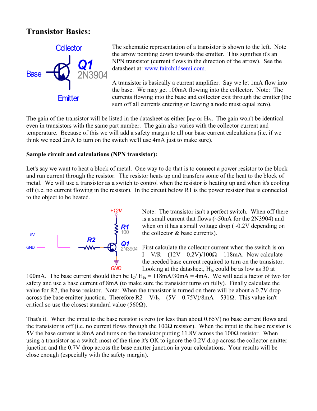 Transistor Basics