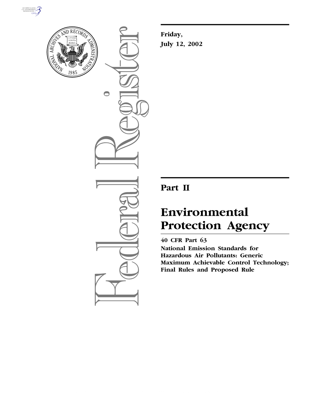 Environmental Protection Agency