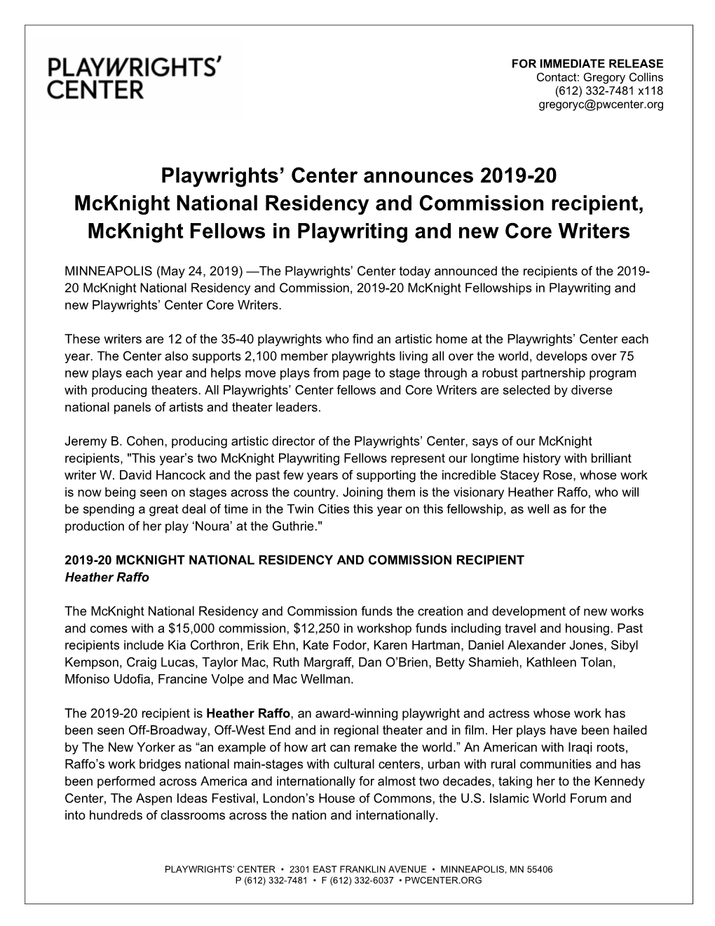 2019-20-Mcknight-Playwriting-Fellows