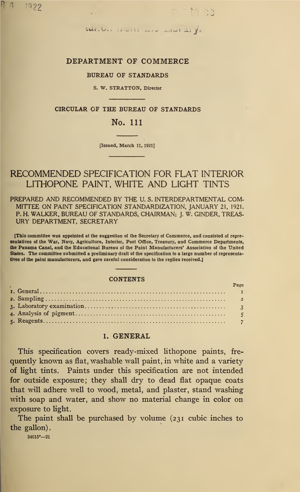 Circular of the Bureau of Standards No