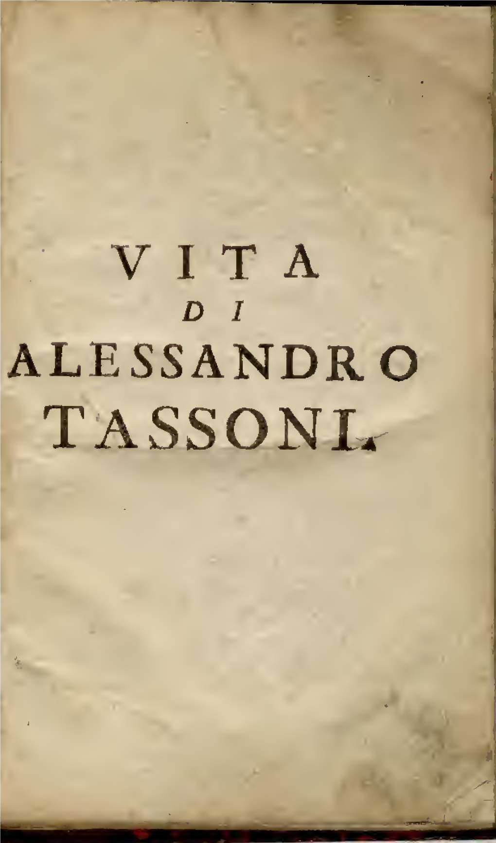 Vita Di Alessandro Tassoni