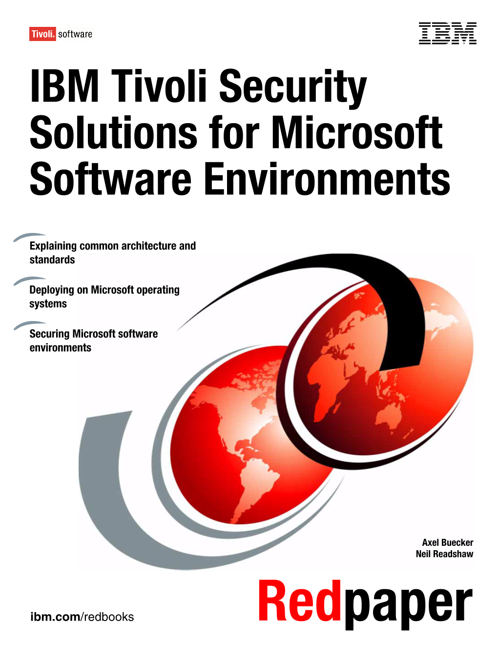 IBM Tivoli Security Solutions for Microsoft Software Environments